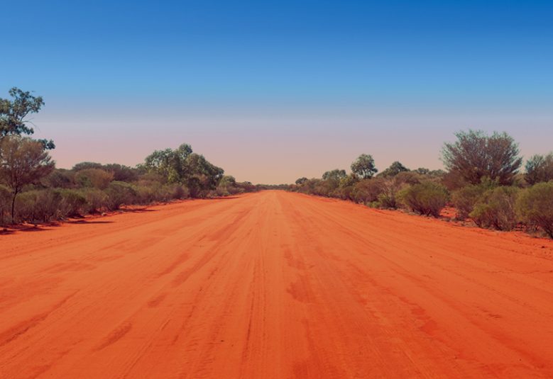 Red dirt road to Bourke, NSW