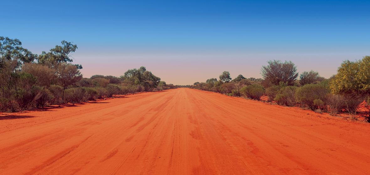 Red dirt road to Bourke, NSW