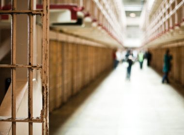 Interior of a prison hallway