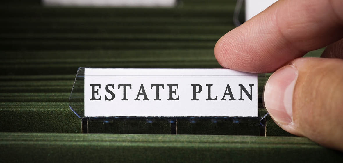 File folder labelled Estate Plan