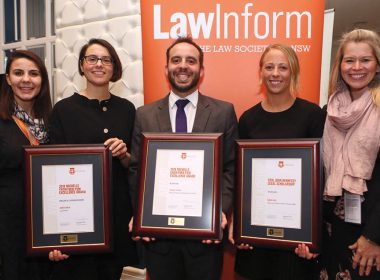 From left: Law Society Government Lawyers Segment Manager Ann-Marie Boumerhe, solicitors Jackie Finlay, Jeffrey Gabriel, Sarah Love and Law Society policy lawyer Nova Justen-Hoven.