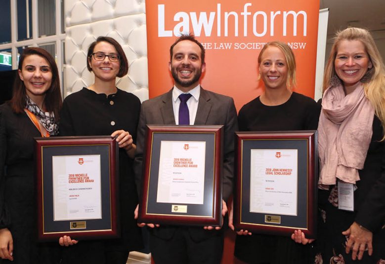 From left: Law Society Government Lawyers Segment Manager Ann-Marie Boumerhe, solicitors Jackie Finlay, Jeffrey Gabriel, Sarah Love and Law Society policy lawyer Nova Justen-Hoven.