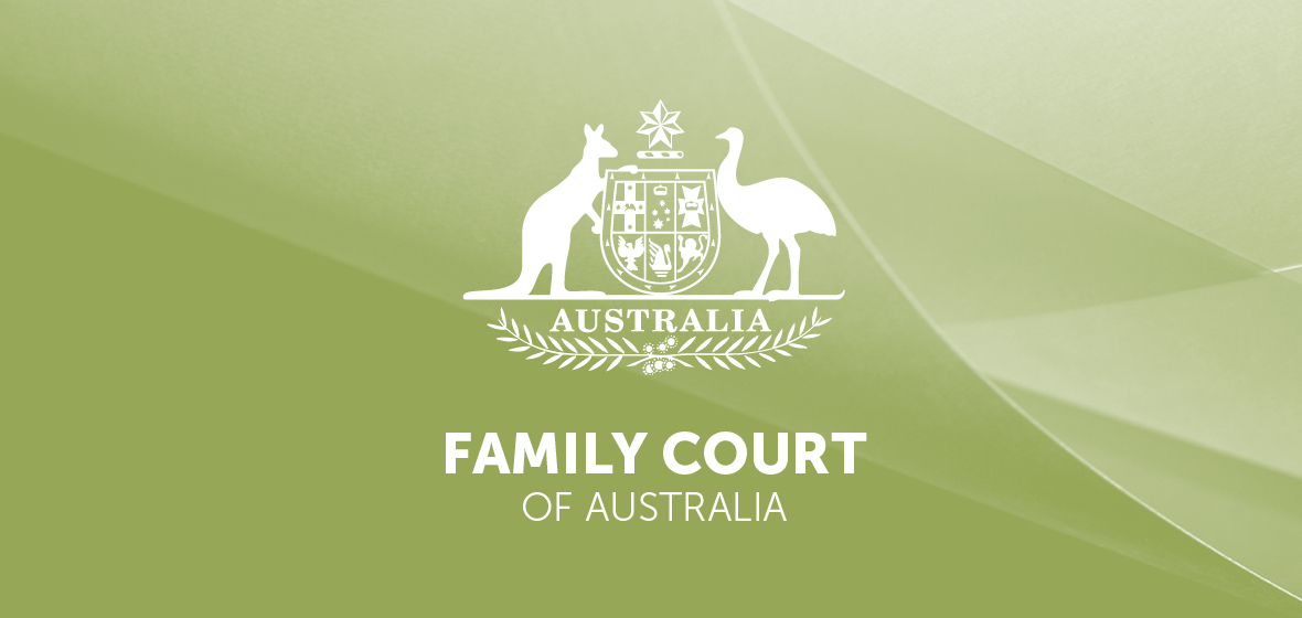 Australian coat of arms with text Family Court of Australia