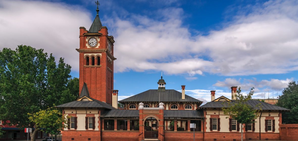 Historical courthouse at Wagga Wagga, New South Wales, Australia