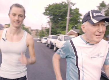 85-year-old marathon runner Frank Dearn
