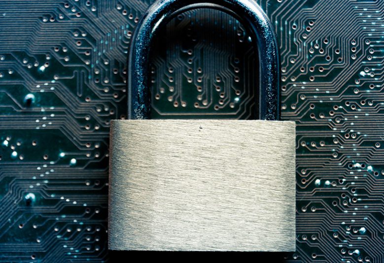 Cyber security padlock