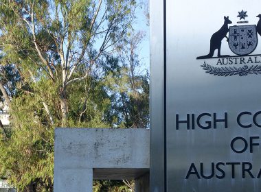 Entrance sign to High Court of Australia