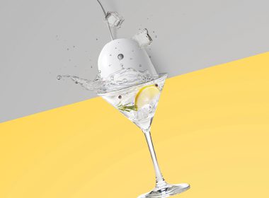 Image depicting a computer mouse being tipped into a cocktail glass